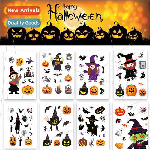 8 Halloween party goo card stickers DIY handbook small card