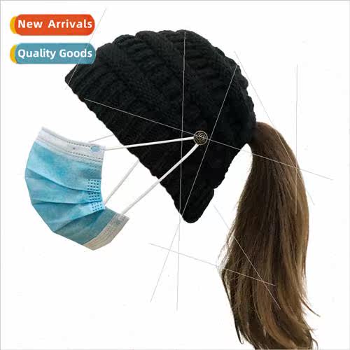 20 U.S. new mask button detachable fall and winter womens kn - 封面