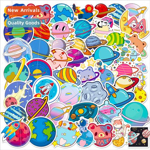 New 50 Space Planet Doodle Stickers Planet Meteorite Combo S