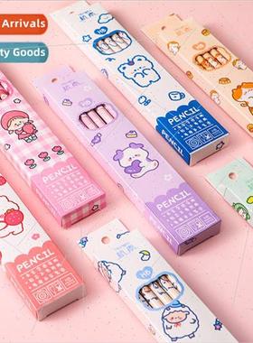 Cartoon boxed pencils Pupils writing drawing sketching penci
