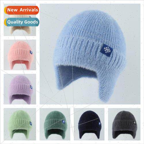 2023 autumn and winter new plush ear protection cap knitted
