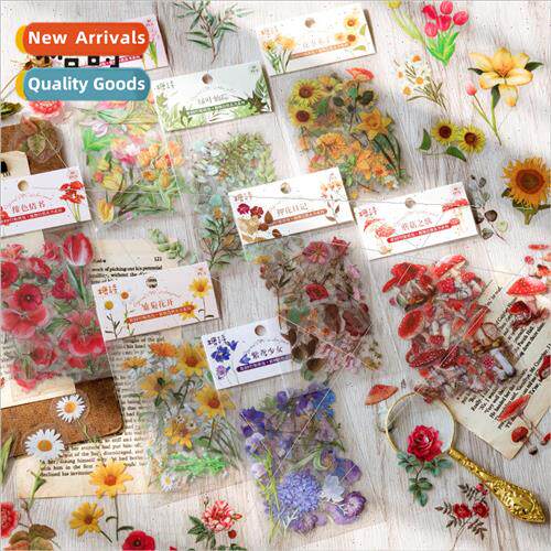 PET sticker pack plant nature book series fresh handbook dia