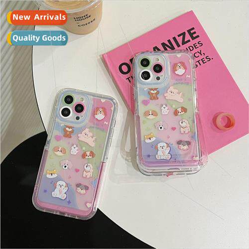 ins gradient colorful love heart dog 14Promax invisible stan