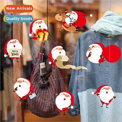 Christmas wall stickers  glass door window decals shopping m