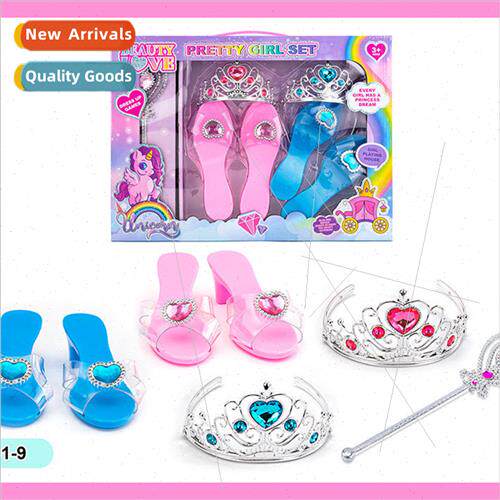 Jewelry Toys Girls Princess Dress Magic Wand Shoes Household
