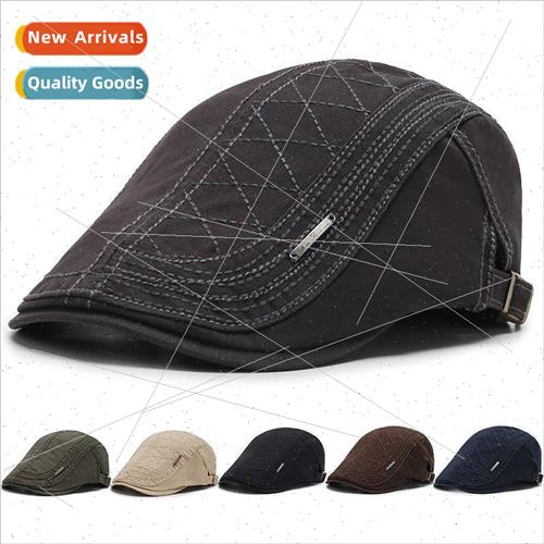 适用ward cap mens beret duck tongue cap British Korean paint