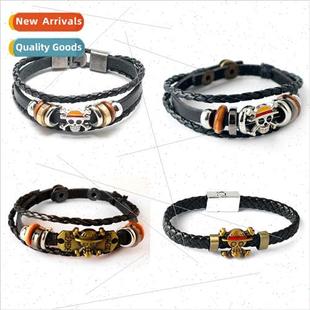 King straw around hat bracelet the leather Anime Thieves