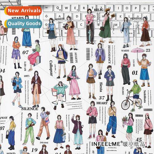 PET long tape Love and Ideal fe Korean Character Wear Handbo