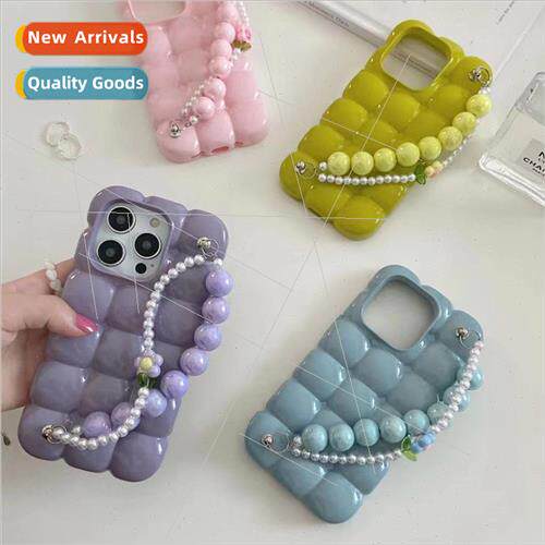 Flower Wristband Solid Color Taro Purple IPhone14ProMax Appl
