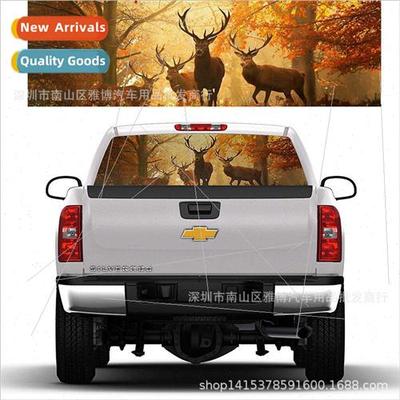 D-780 Snow Rampage Deer Hunting Graphic Rear Windshield Stic