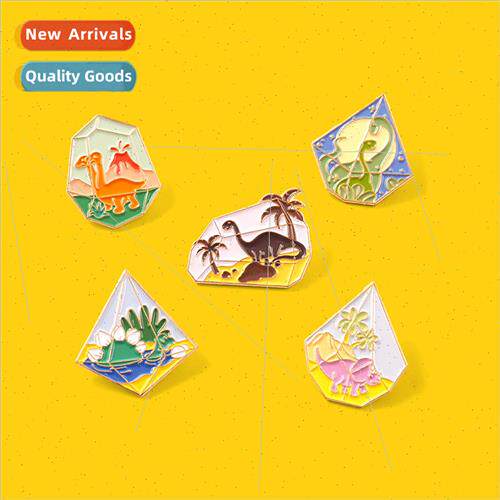 Creative new glass mountain peak series alloy brooch cartoon
