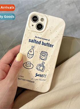 Niche ins simple English pleated 适用 iPhone 13/14ProMax pho