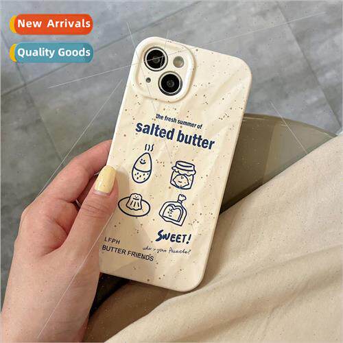 Niche ins simple English pleated 适用 iPhone 13/14ProMax pho