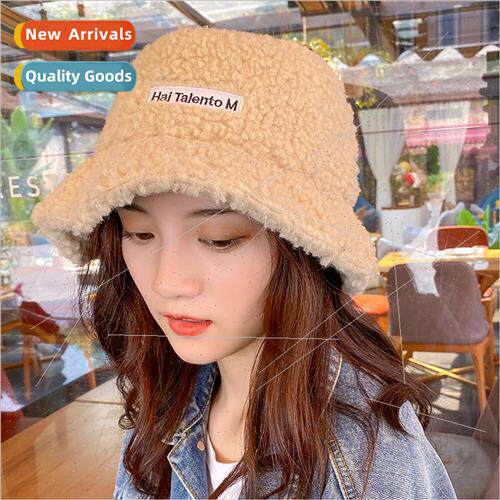 Hat Ms. autumn and winter Teddy lamb wool fisherman hat Kore