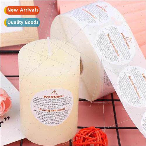 Candle Warning Stickers Labels Candle Use Tips Stickers Cont