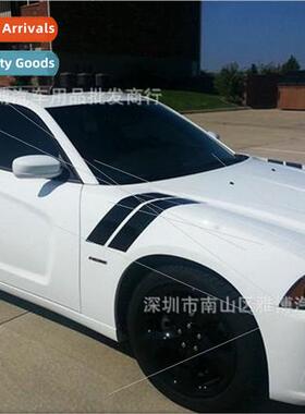 D-616 Car Hood Gloss Black de Stickers Stripe Pattern Vinyl