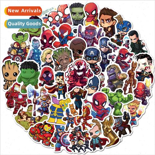 50 Q  of super heroes Marvel Spider-Man Iron Man doodle stic