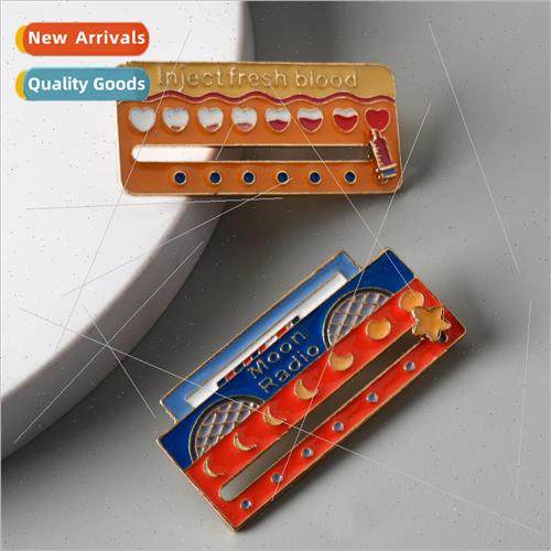 New My Social Power Pin Slideable Energy Indicator Badge Cre