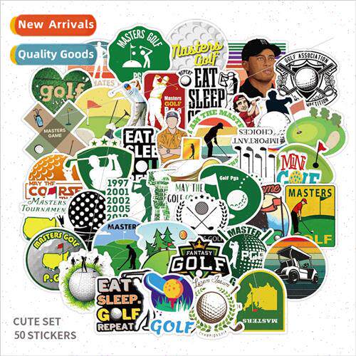 50 Golf Masters Sports Doodle s ggage Suitcase Car Helmet Co