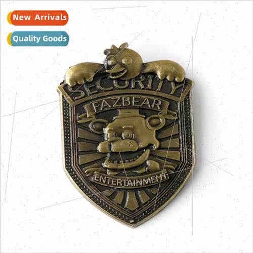 Teddy Bear Brooch Metal Badge Game Peripheral Necklace Penda