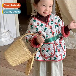 fall and girls clothing flo Korean 2023 new Childrens winter