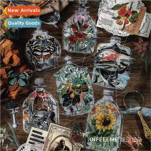 Bugs Pack Plants Vintage Series and Fish Grass Sticker PET