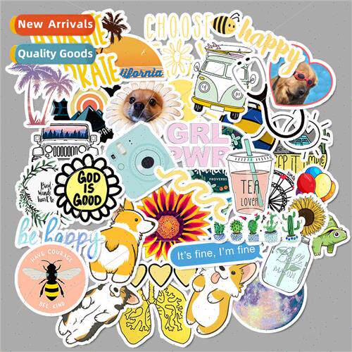 50 Ins  small fresh stickers luggage stickers graffiti suitc