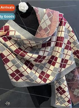 Faux cashmere scarf womens new fall and winter Korean  of th