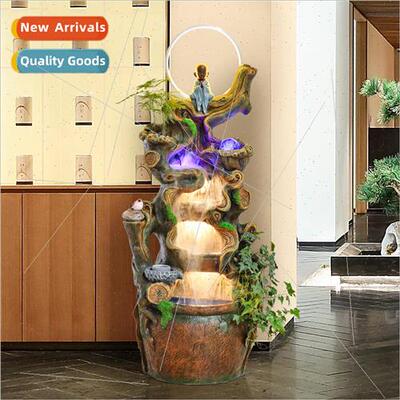 Rustic running water fountain ornaments feng shui attract we