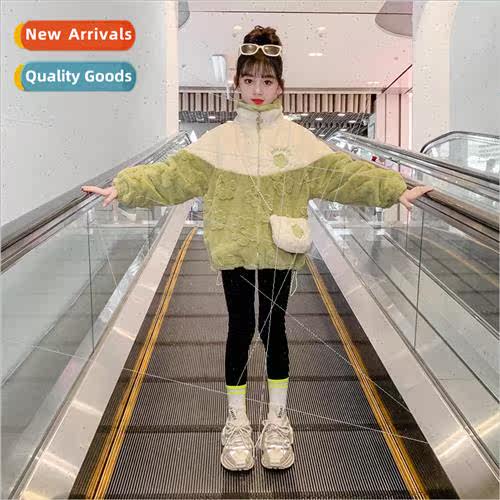 Girls lambswool jacket fall and winter 2023 new childrens pa