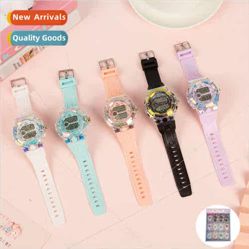 Pearlescent phantom color timing waterproof watch students o