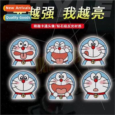 Doraemon Reflective Decorative Stickers Tinkerbell Cat Elect