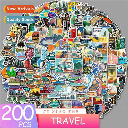 200 outdoor landscape graffiti stickers luggage luggage car