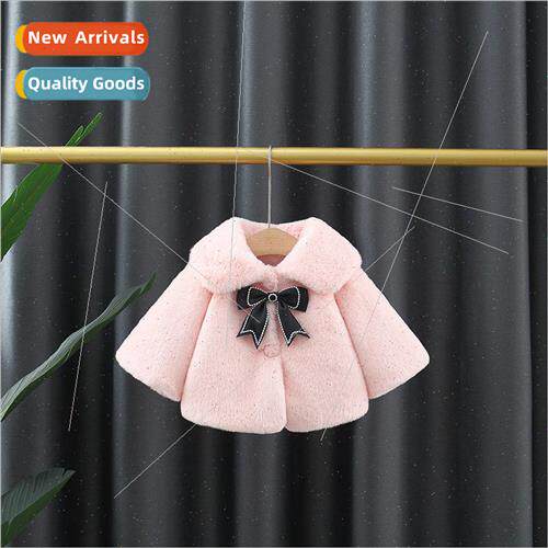 2023 fall and winter new hot drill bow sweater shawl girls c
