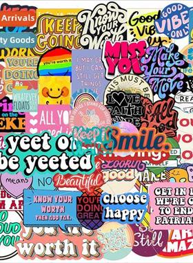 50 inspirational ins English phrase graffiti stickers luggag
