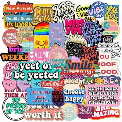 50 inspirational ins English phrase graffiti stickers luggag