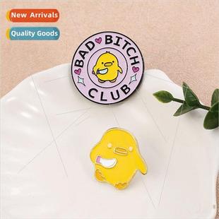 Creative Metal Badge Cartoon Duckling Brooch Yellow Pin Duck