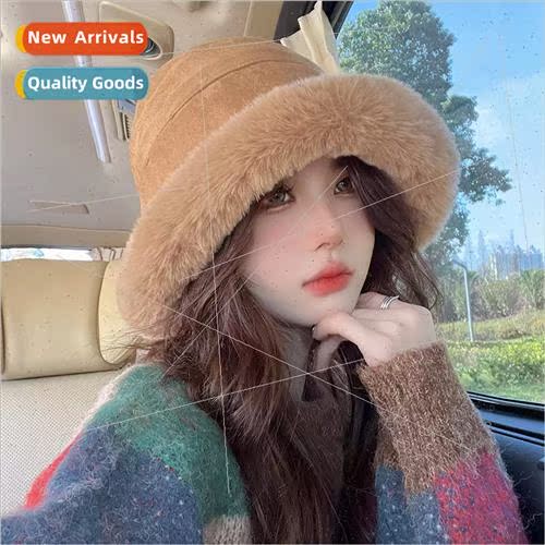Winter new thickened plush fisherman hat children Korean ins