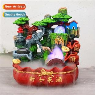 rockery craft resin wheel water spring the such Wealth