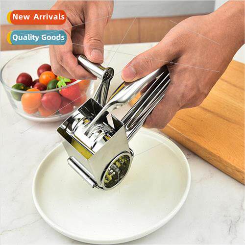 Stainless steel cheese grater hand crank rotary cheese grate