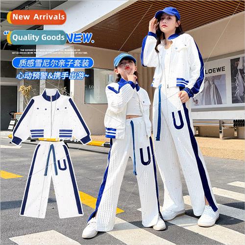 2023 fall new girls suit parent-child suit middle and large