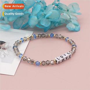 String LOVE Letter Bohemian Crystal Style Diamond Beads mple