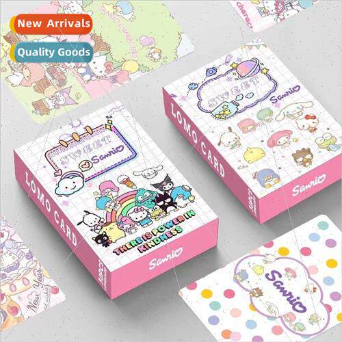 Sanrio Double-sided 30 small card Cute cartoon animation Box