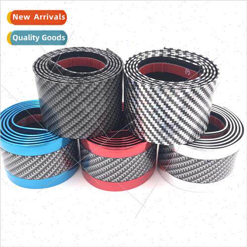 Carbon fiber door sill strips anti-stepping stickers body an