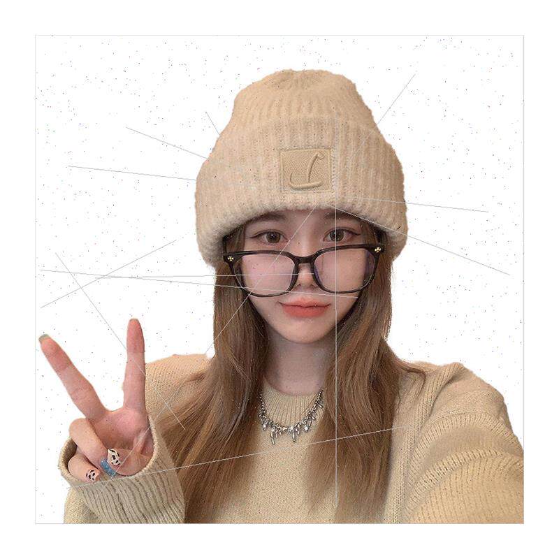 BIG HEAD CIRCUMFERENCE THICK WOOL CAP CHILDRENS FALL AND WIN