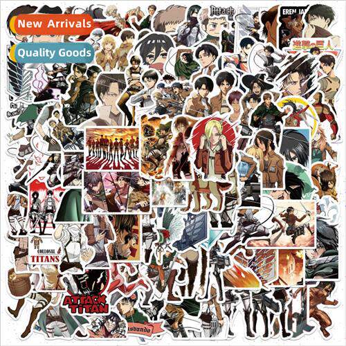 100 pcs of classic Japanese manga Attack on Titan graffiti s