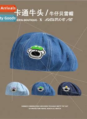 Hat female cute cartoon beret spring and fall fashion show f