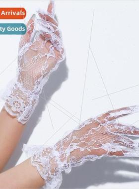 Bridal Wedding Gloves Vintage Lace Short White Wedding Dress