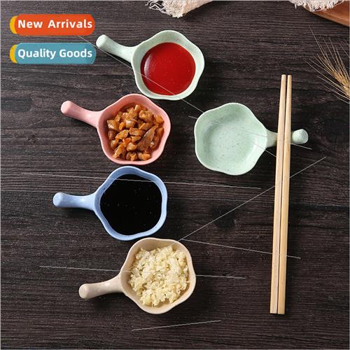 Condiment plates household small plates creative straw mini