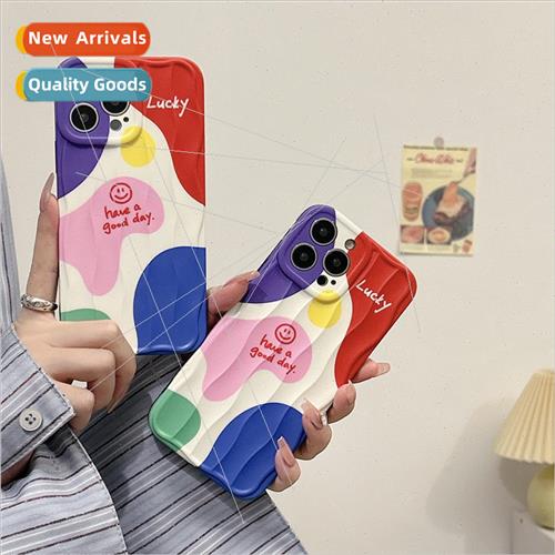 Simple color collision splicing 适用 iPhone14 wave pattern 1